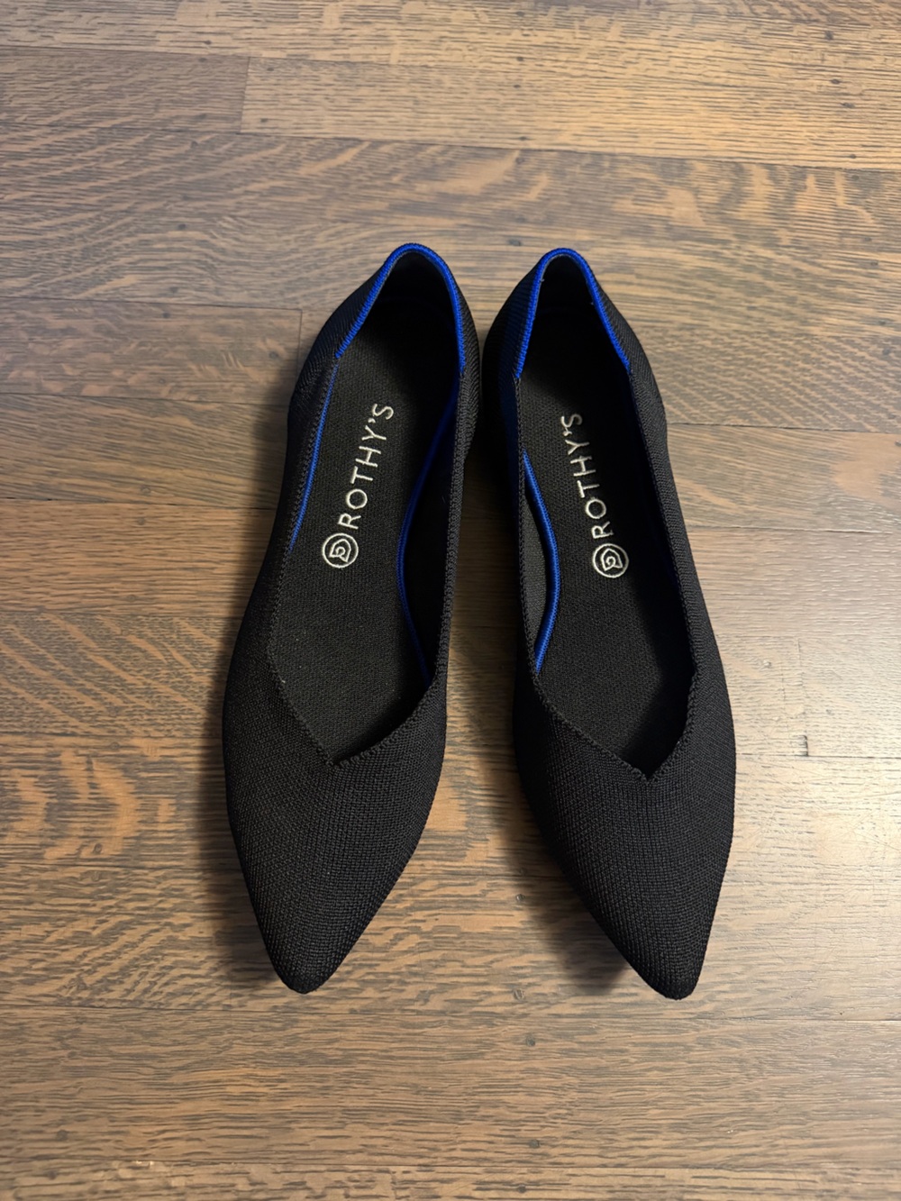 Size 12 Black Rothys “The Point” Woven Shoes EUC - Picture 7 of 14